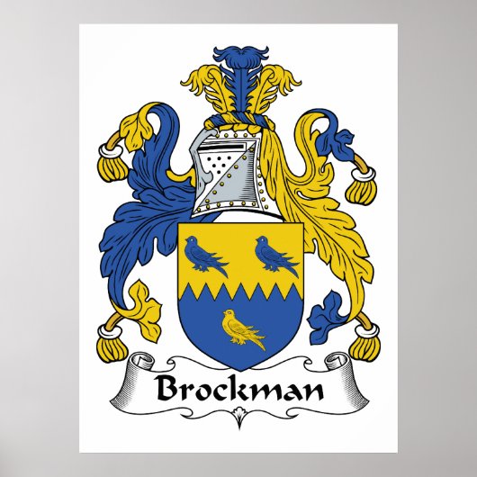 Brockman Family Crest Poster (Voorkant)