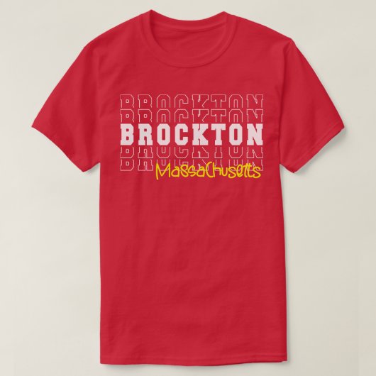 Brockton City Massachusetts Brockton MA T-shirt (Design voorkant)