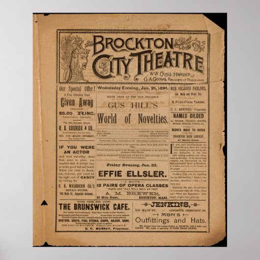 Brockton City Theater Poster (Voorkant)