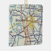 Brockton MA  Map Keramisch Ornament (Rechts)