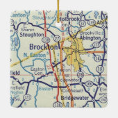 Brockton MA  Map Keramisch Ornament (Achterkant)