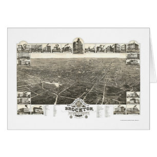 Brockton, MA Panoramic Map - 1882