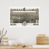 Brockton, MA Panoramic Map - 1882 Poster (Keuken)