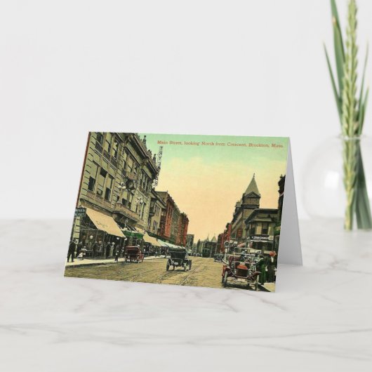  Brockton, Massachusetts Kaart (Voorkant)