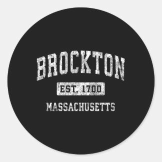 Brockton Massachusetts MA heeft sport ontwikkeld Ronde Sticker