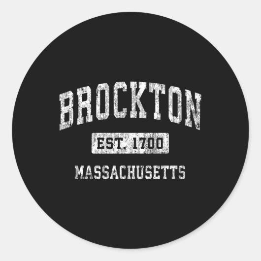 Brockton Massachusetts MA heeft sport ontwikkeld Ronde Sticker (Voorkant)