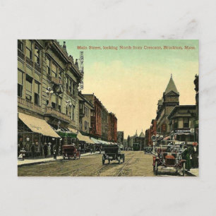 Brockton, Massachusetts, vintage 1910 briefkaart