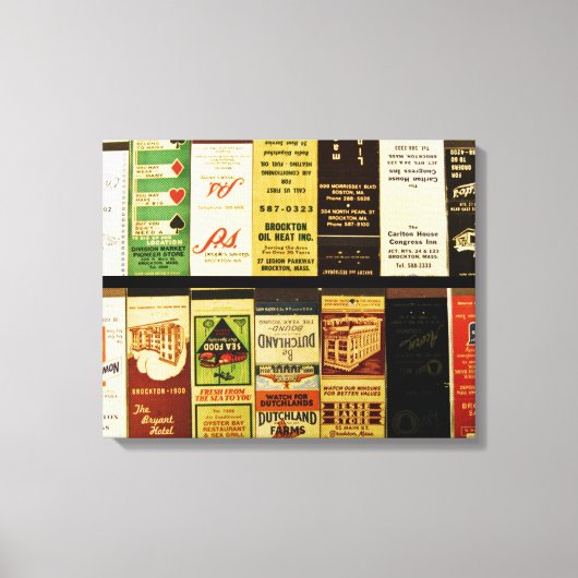 Brockton Matchbooks Canvas Afdruk (Voorkant)
