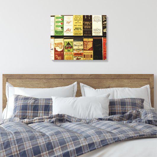 Brockton Matchbooks Canvas Afdruk (Insitu (Slaapkamer))