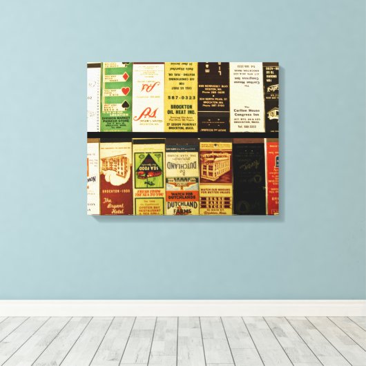 Brockton Matchbooks Canvas Afdruk (Insitu (Houten vloer))