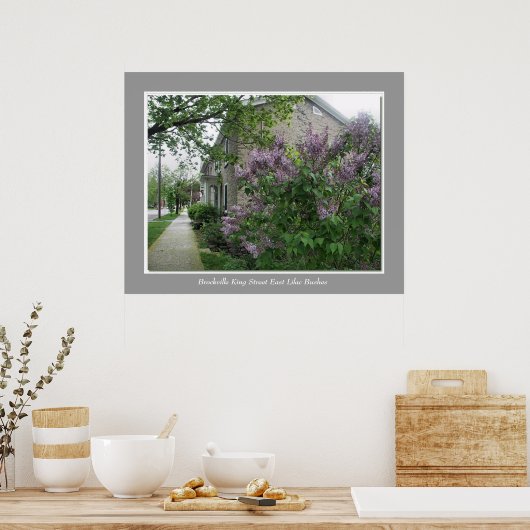 Brockville King Street East Lila Struiken Poster (Keuken)