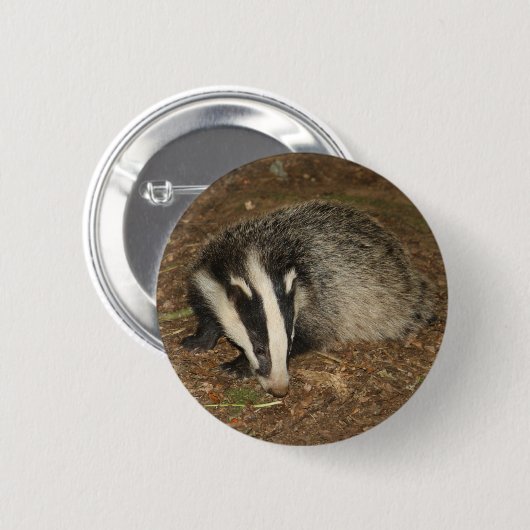 Brockwatch badger ronde button 5,7 cm (Voorkant /achterkant)