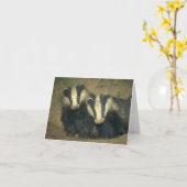 Brockwatch badger wenskaart kaart (Gele Bloem)