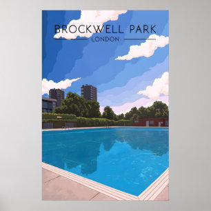 Brockwell Park Londen Reisposter Poster