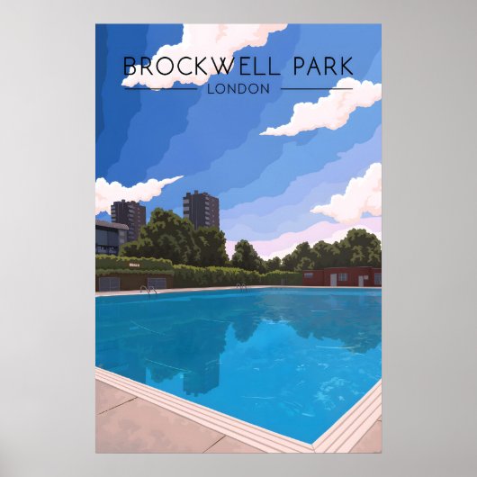 Brockwell Park Londen Reisposter Poster (Voorkant)
