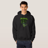 Broc'n'roll Veggie Vegan Vegetarian Broccoli Hoodie (Voorkant volledig)