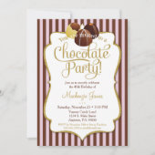 Brocolate Party Invitation Birthday Dessert Kaart (Voorkant)