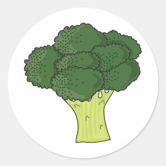 Brocolli Ronde Sticker (Voorkant)
