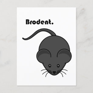 Brodent Grey Rat of Mouse Funny Bro Cartoon Briefkaart