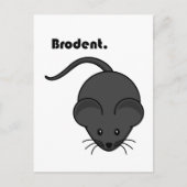 Brodent Grey Rat of Mouse Funny Bro Cartoon Briefkaart (Voorkant)