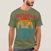 BRODERICK Gift Name Persoonlijk Funny Gaming T-shirt (Voorkant)