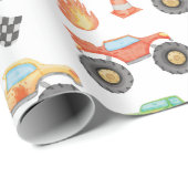 BRODI Kleurrijke Monster Truck Boy Verjaardag Cadeaupapier (Rol Hoek)