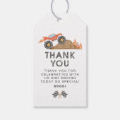 BRODI Rode Monster Truck Feestje Uitnodiging Cadeaulabel (Voorkant)