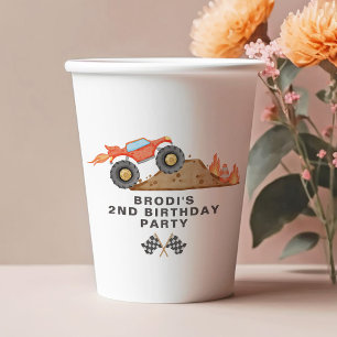 BRODI Rode Monster Truck Jongens Verjaardag Papieren Bekers