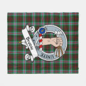 Brodie Clan Badge Schotse ruit Plaid Fleece Deken (Voorkant (Horizontaal))