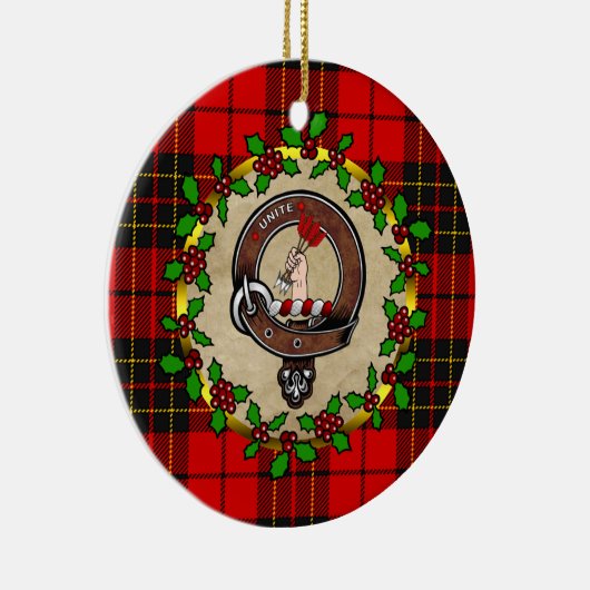 Brodie Clan Badge & Tartan Persoonlijke mas Keramisch Ornament (Rechts)