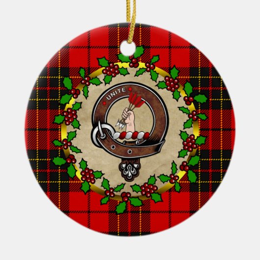 Brodie Clan Badge & Tartan Persoonlijke mas Keramisch Ornament (Voorkant)