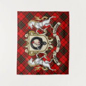 Brodie Clan Badge & Unicorns met Tartan Wandkleed (Voorkant)