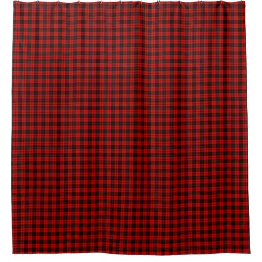 Brodie clan tartan red black plaid douchegordijn (Voorkant)