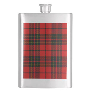 Brodie clan tartan red black plaid flacon