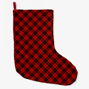 Brodie clan tartan red black plaid grote kerstsok