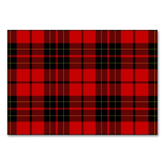 Brodie clan tartan red black plaid kaart (Voorkant)