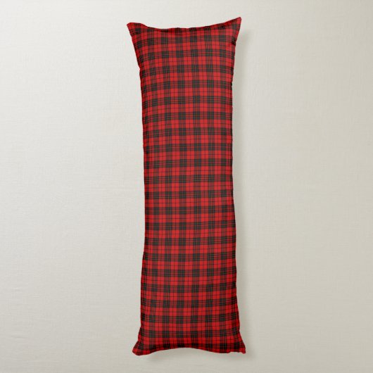 Brodie clan tartan red black plaid lichaamskussen (Achterkant (Verticaal))
