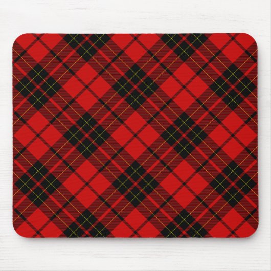 Brodie clan tartan red black plaid muismat (Voorkant)