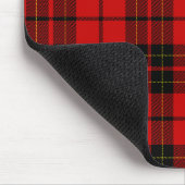 Brodie clan tartan red black plaid muismat (Hoek)