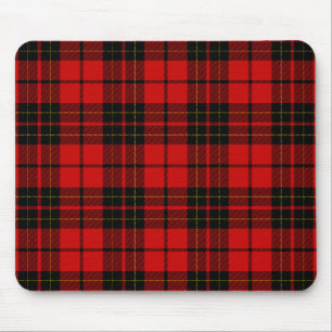 Brodie clan tartan red black plaid muismat
