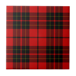 Brodie clan tartan red black plaid tegeltje