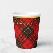 Brodie Gepersonaliseerde Tartan Kerstmis Papieren Bekers (Achterkant)