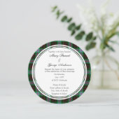 Brodie Hunting Scottish Wedding Round Invitation Kaart (Staand voorkant)