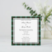 Brodie Hunting Scottish Wedding Square Invitation Kaart (Staand voorkant)