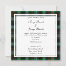 Brodie Hunting Scottish Wedding Square Invitation