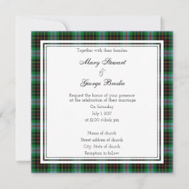 Brodie Hunting Scottish Wedding Square Invitation Kaart