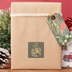 Brodie Hunting Verweerde Schotse Tartan Kerstmis Vierkante Sticker