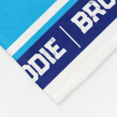 Brodie-naam betekent sportmonogram lichtblauw fleece deken (Hoek)
