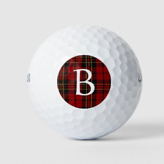 Brodie Plaid Custom Monogram Golfballen (Voorkant)