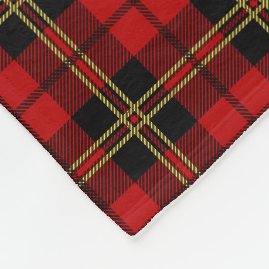 Brodie Red Family Tartan Patroon Fleece Deken (Hoek)